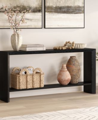 Osman 64" Wood Wide Rectangular Console Table