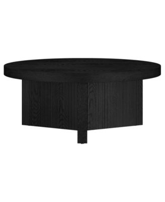 Holm 36" Wood Wide Round Coffee Table