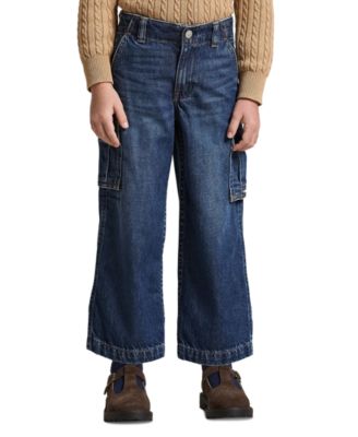Girls' 2T-6X Wide Leg Cargo Jeans