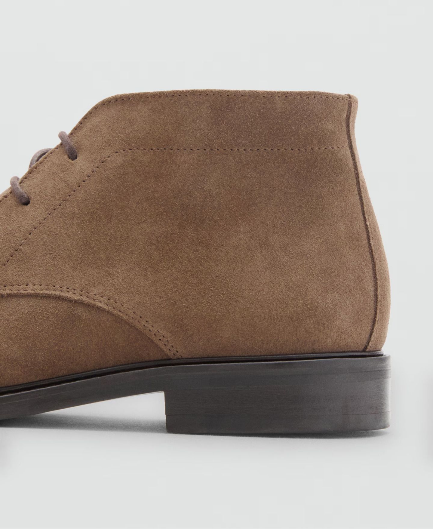 Мужские ботинки MANGO Suede Leather Ankle, цвет: Средний коричневый — фото 3