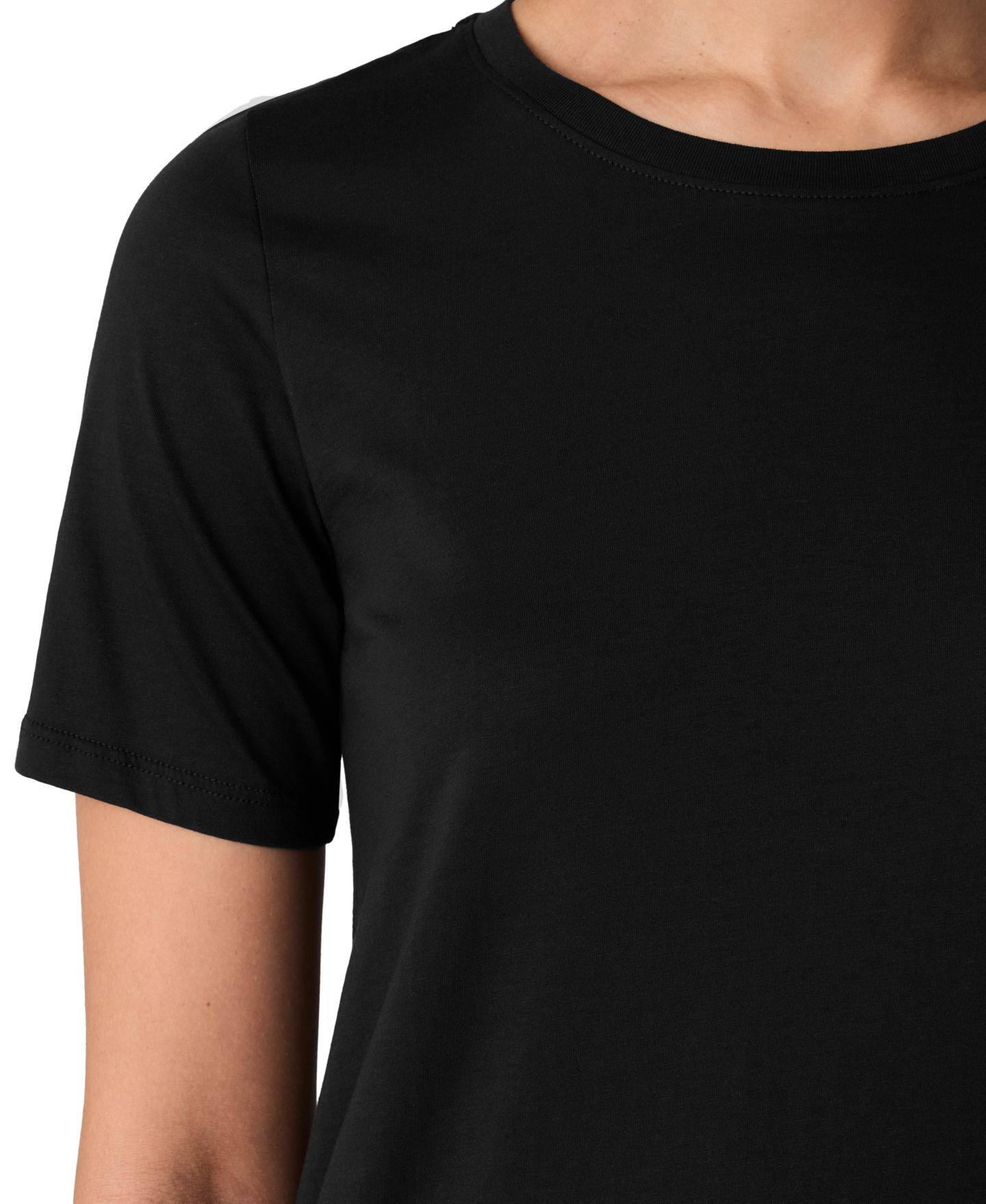 Женская футболка Eileen Fisher Round Neck, цвет: Чёрный — фото 3