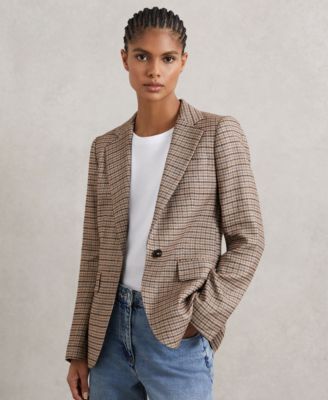 Women's River Check Single-Breasted Blazer