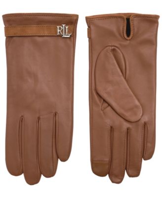 Logo Belt Leather Touch Glove