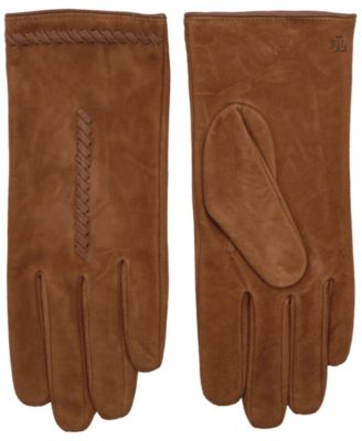 Suede Leather Whip Stitch Touch Glove