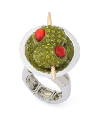 Faux Stone Celestial Soiree Martini Cocktail Ring