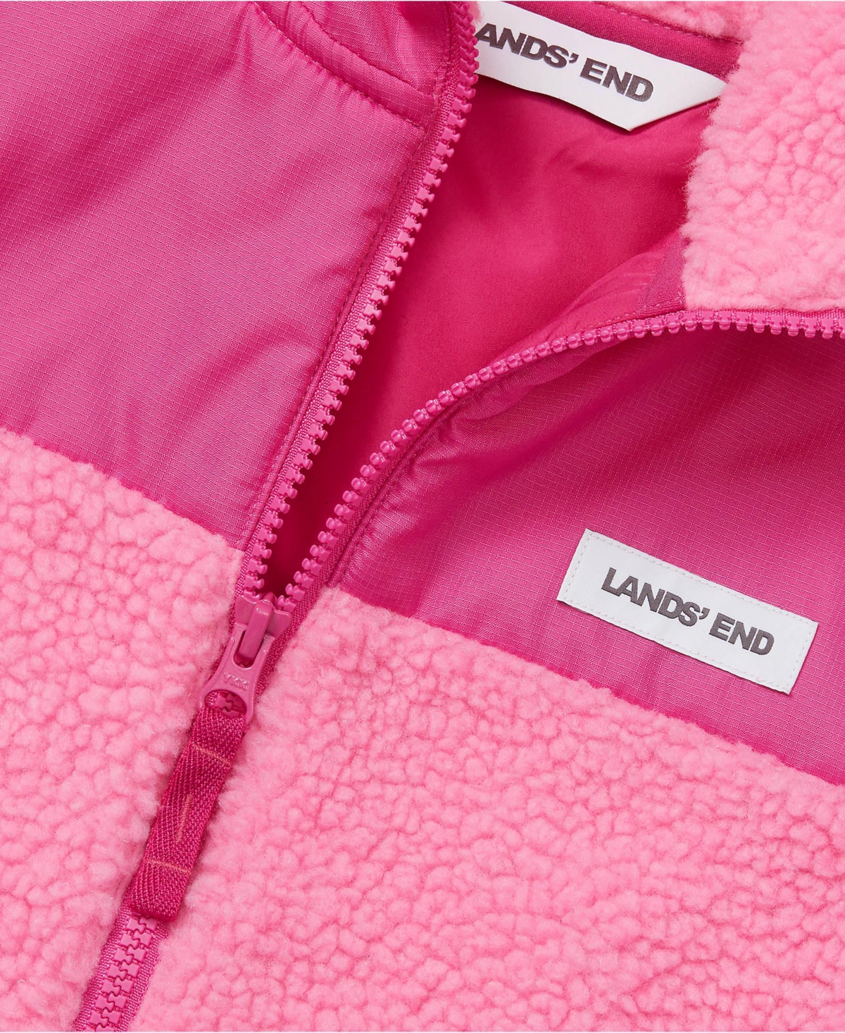 Lands' End Kids High Pile Fleece Hooded Jacket