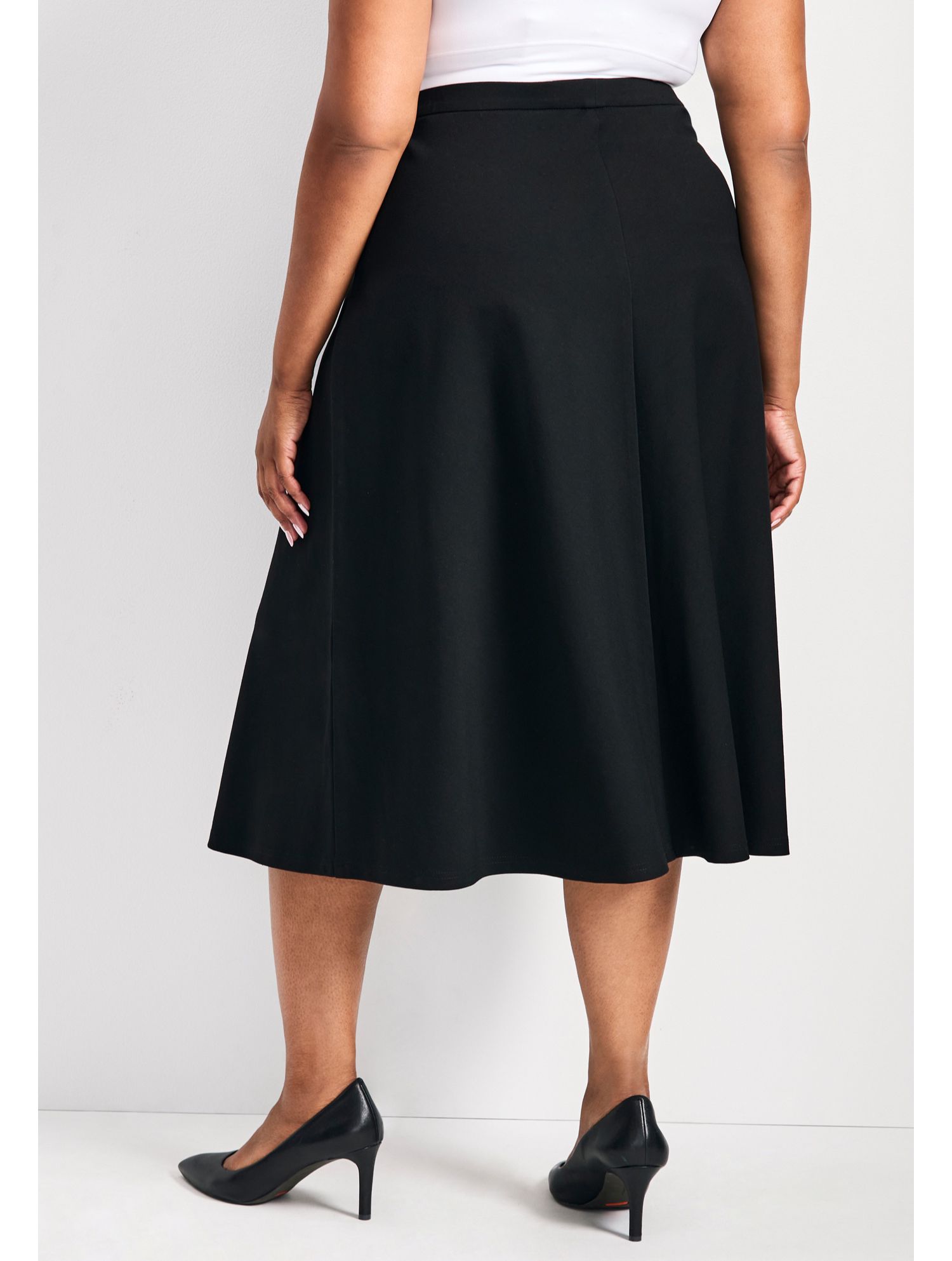 Women's Plus Size Jada Ponte Swing Skirt