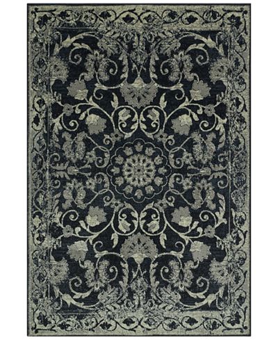 D Style Menagerie MEN29 Black Area Rugs