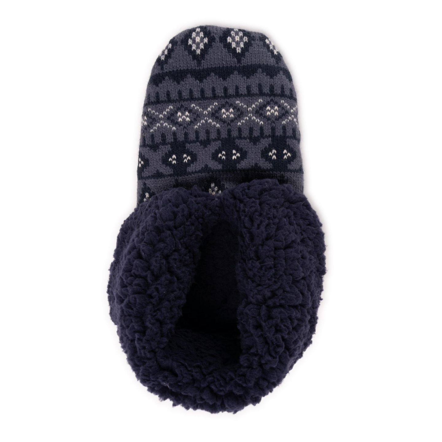Мужские тапочки MUK LUKS Knit Bootie Slipper, цвет: Синий — фото 6
