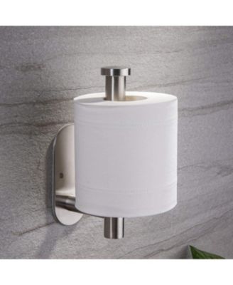  6.2"×2.6" Paper Holder Self Adhesive - Adhesive Comfort Room Roll Holder no Drilling for Bathroom Stainless Steel Brushed