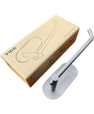 2.63"×6.29"  Adhesive Toilet Paper Holder - MST001 Self Adhesive Toilet Roll Holder for Bathroom Kitchen Stick on Wall Stainless Steel Brushed