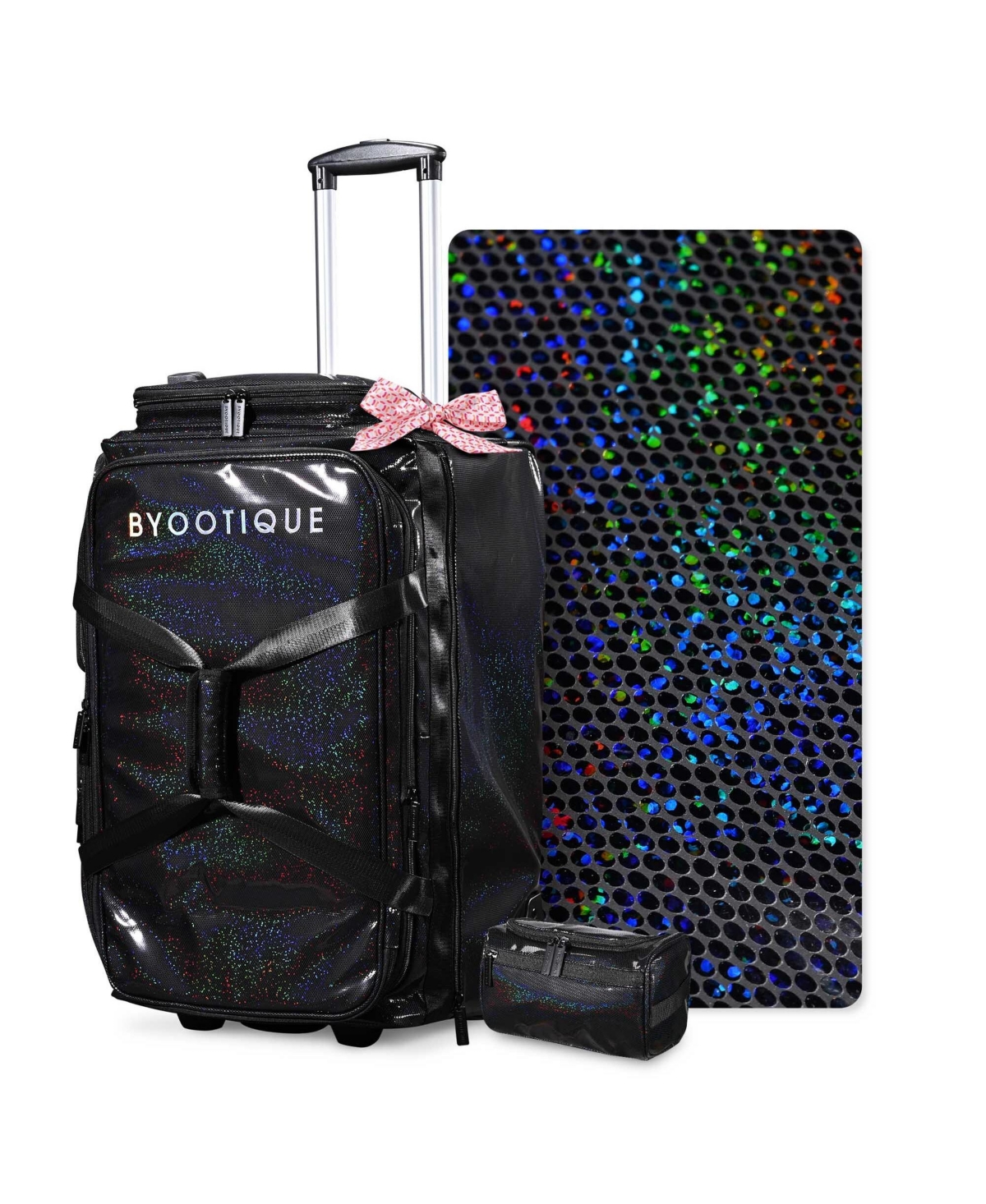 Byootique Dance Competition Bag with Wheels Suitcase Travel Duffle Fa Rose
