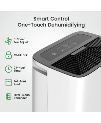 150 Pint Energy Star Dehumidifier with Drain Hose for Home, Basement & Large Space, 7000 Sq. Ft - intelligent Control