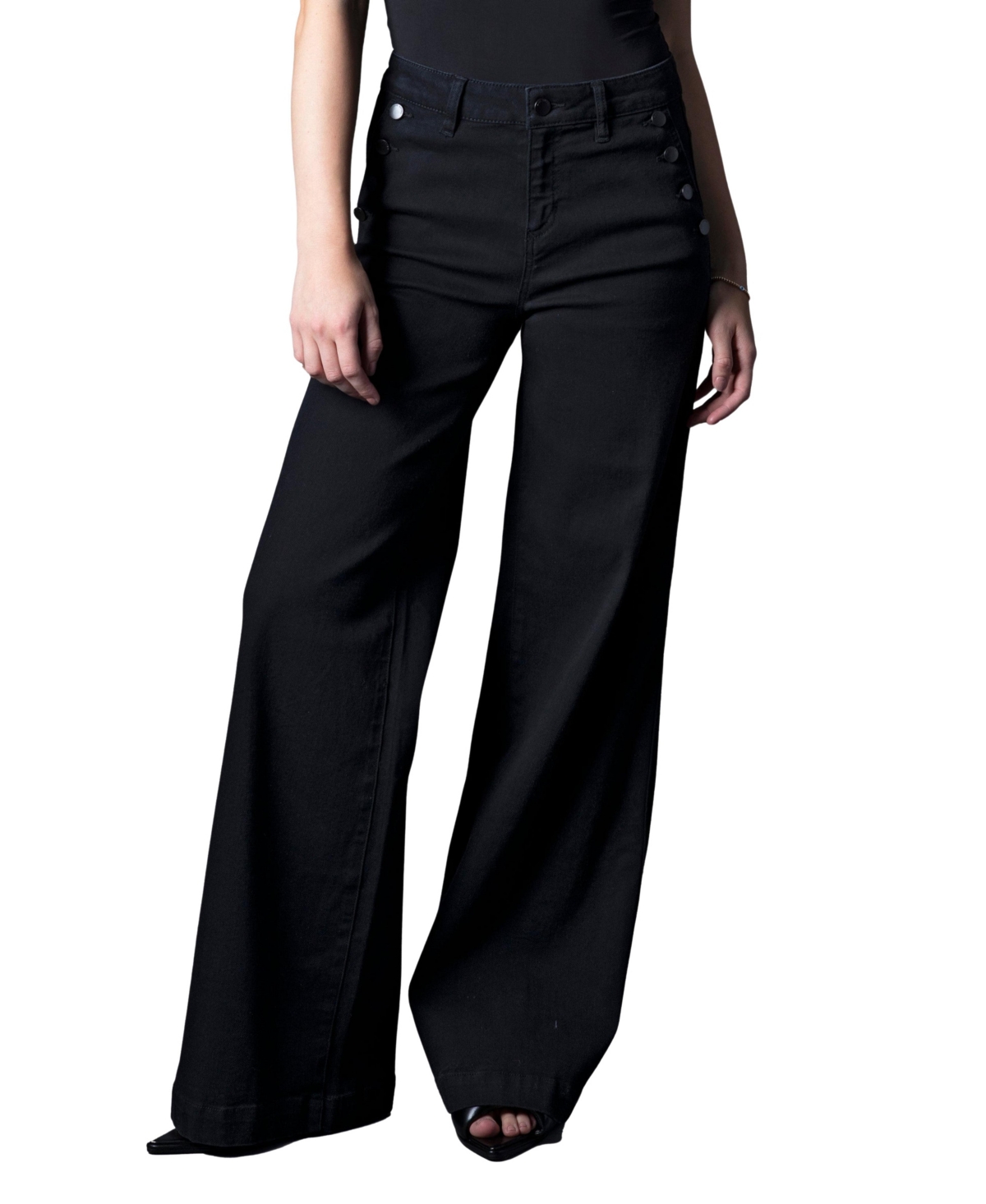 Blue Revival Women's Selena Mid Rise Wide Leg Jeans