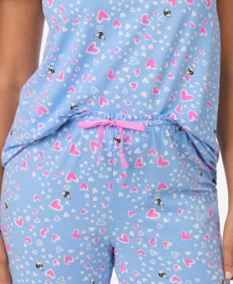 Women's Short Sleeve Cropped Pj Set