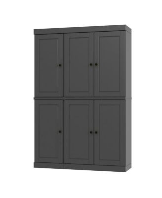 100% Solid Wood Tall Kitchen Pantry Cabinet with Raised Panel Doors