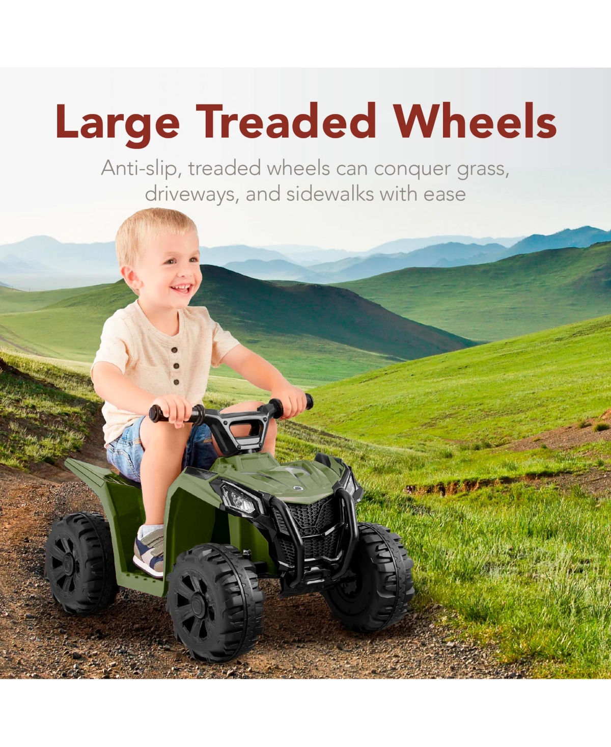Best Choice Products 6V Kids Ride-On 4-Wheeler Quad Atv Car w/ 1.8mph Max Speed, Treaded Tires