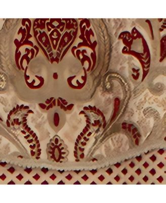 Chenille Fabric with Damask Motive Paisley Dream Glory Valance 3" Rod Pocket 50" x 16" Claret