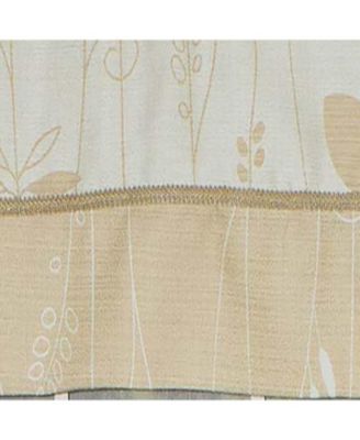 Aquarelles Window Treatment Banded Premium Quality Valance 3" Rod Pocket 50" x 16" Aqua Mist