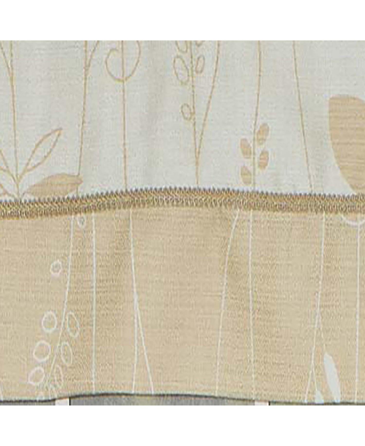 Rlf Home Aquarelles Window Treatment Banded Premium Quality Valance 3" Rod Pocket 50" x 16" Aqua Mist