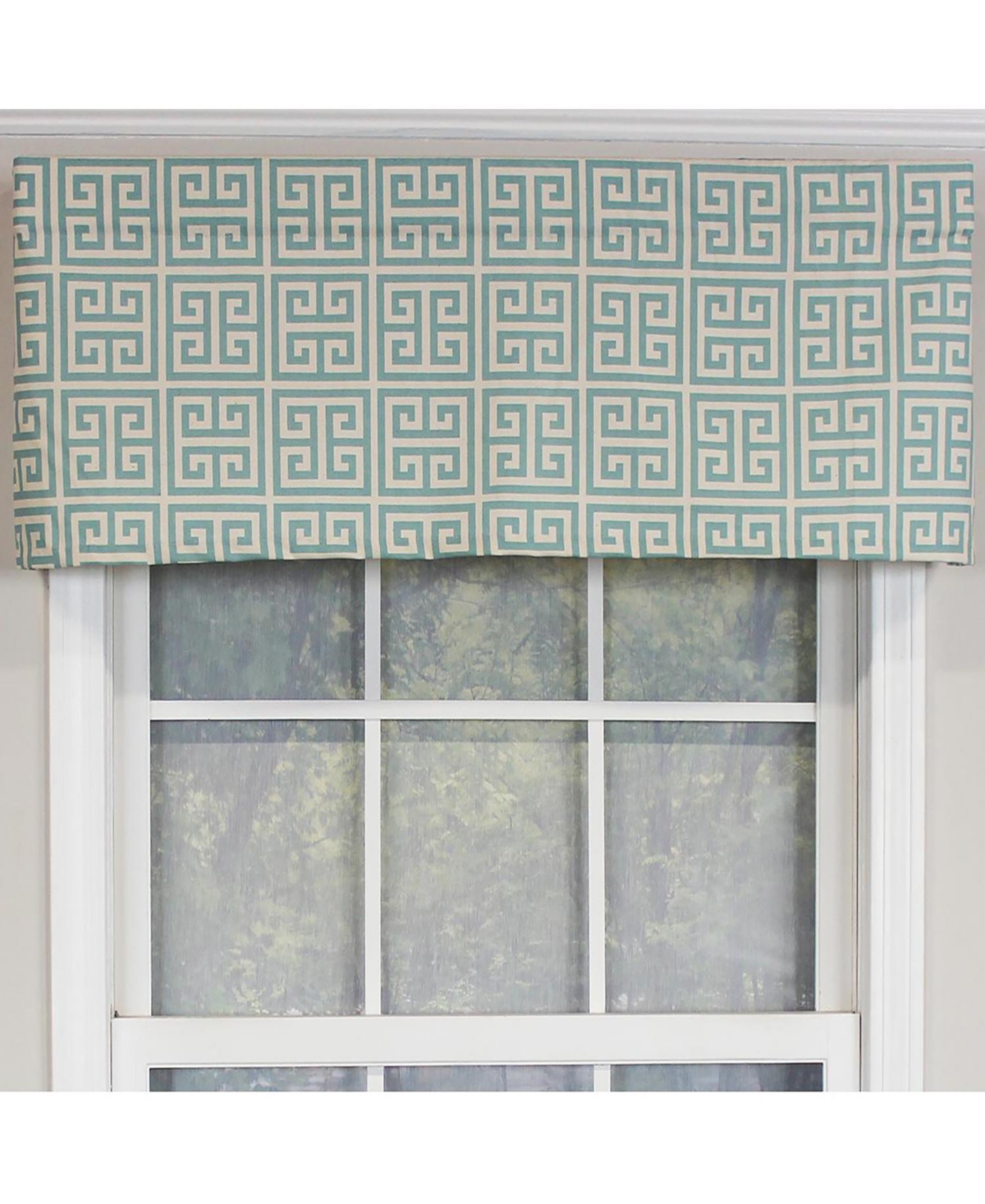 Rlf Home Towers Tailored 100% Cotton with Fully Lined 3" Rod Pocket Valnance for Windows 50" x 14" Turquoise