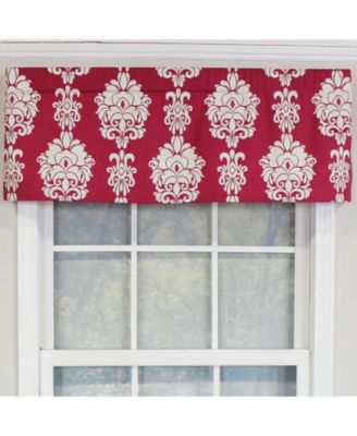 Free Spin Tailored 100% Cotton with Fully Lined 3" Rod Pocket Valnance for Windows 50" x 14" Red