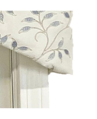 Page Turner Cornice Valance Topaz 3in Rod pocket 50in x 17in Blue by RLF Home