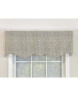 Duval Regal Valance Black. 3" Rod Pocket 50"W x 17"L