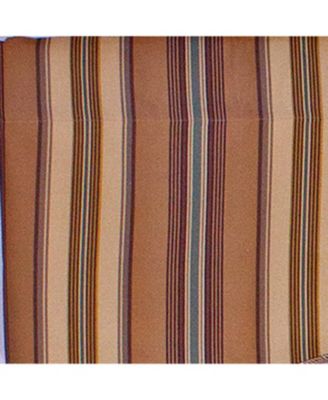Daria Stripe Corded Arch 100% Cotton with Fully Lined 3" Rod Pocket Valnance for Windows 50" x 17" Saddle
