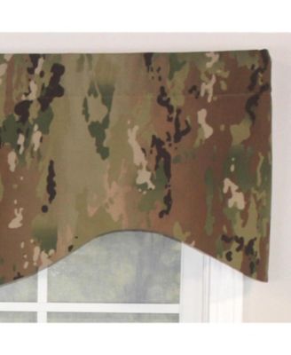 Cloak Cornice 100% Cotton with Fully Lined 3" Rod Pocket Valnance for Windows 50" x 17" Green