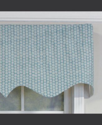 Circles Regal 100% Cotton with Fully Lined 3" Rod Pocket Valnance for Windows 50" x 17" Spa