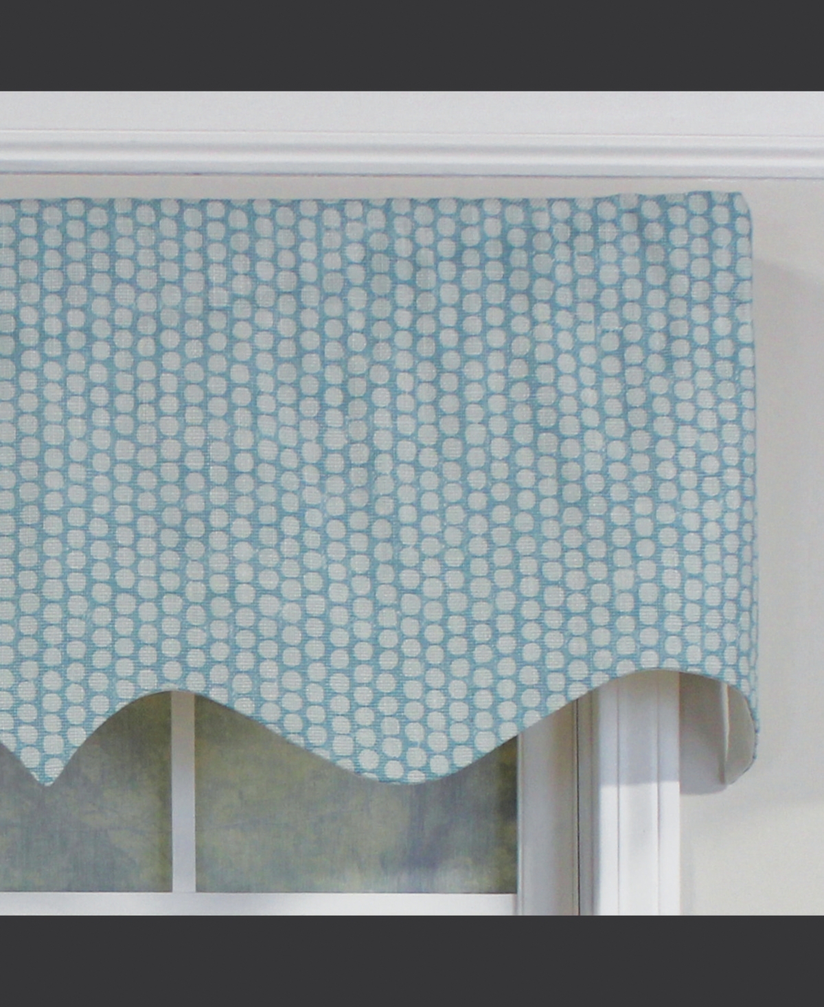 Rlf Home Circles Regal 100% Cotton with Fully Lined 3" Rod Pocket Valnance for Windows 50" x 17" Spa