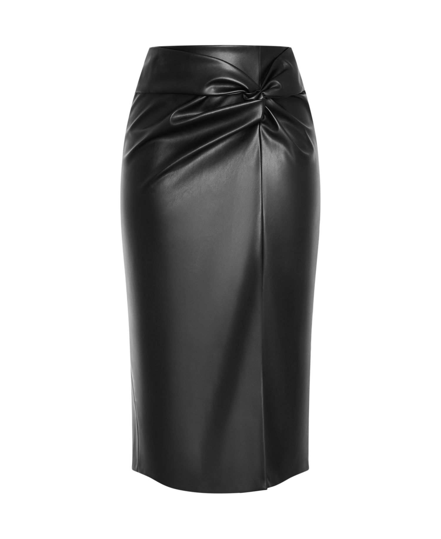 Plus Size Petra Faux Leather Midi Skirt