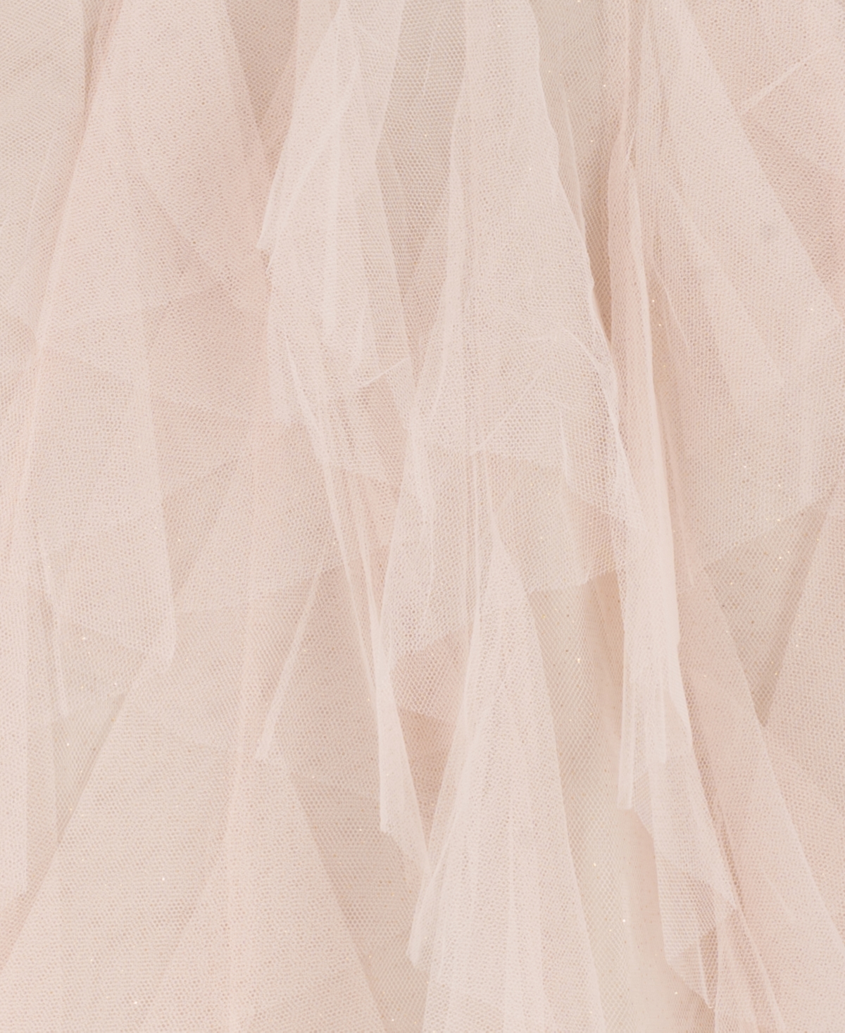 Rare Editions Girls 2T-6X Round Neck Cascading Detail Mesh Dress