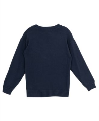 Girls' 7-16 Oversized American Flag Long-Sleeve Sweater