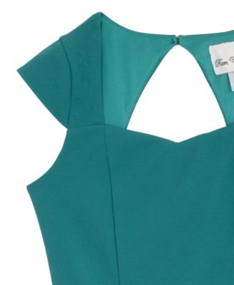 Girls' 7-16 Twist Back Skater Short-Sleeve Dress