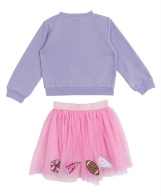 Girls' 2T-6X Sweatshirt and Tutu Skirt, 2-Piece Set