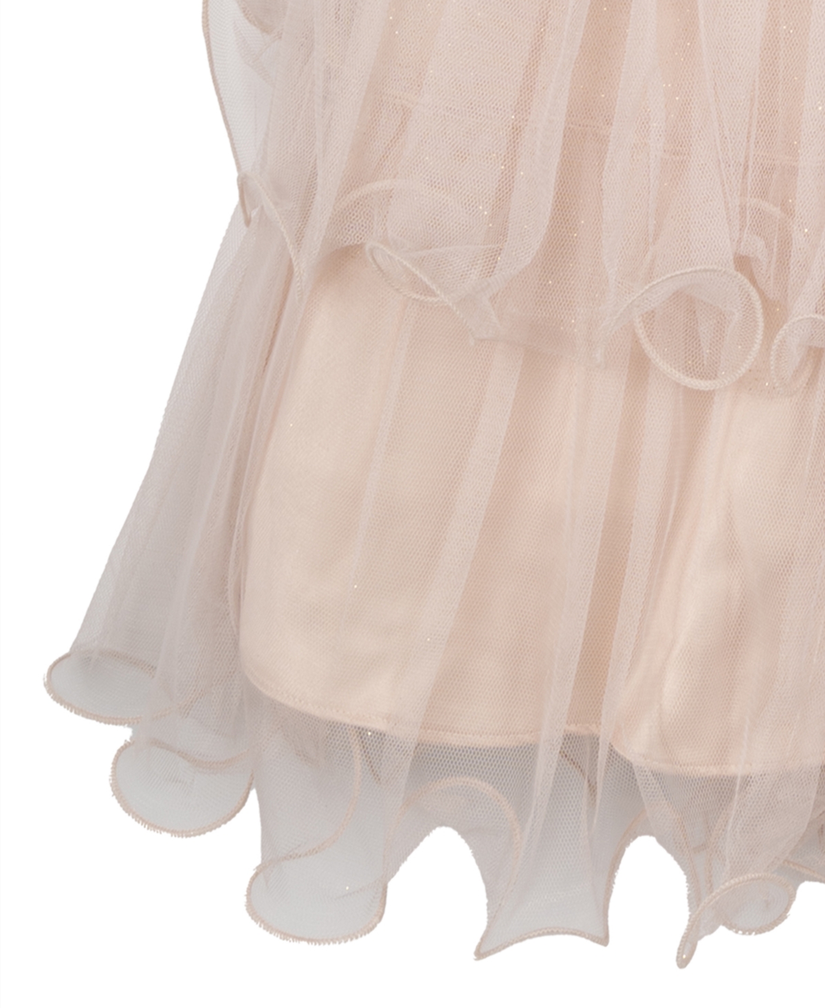 Rare Editions Girls 7-16 Mikado Tiered Wire Hem Short-Sleeve Dress