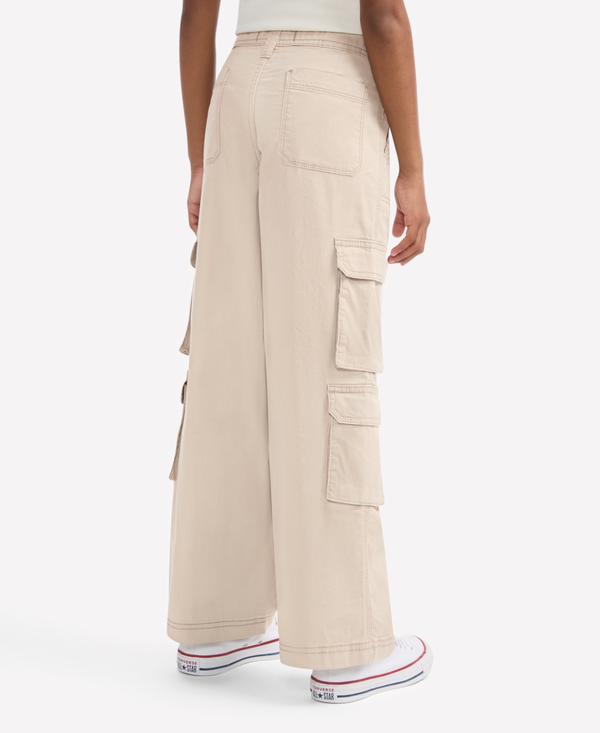 abercrombie kids Girls 5–18 Wide-Leg Twill Cargo Pants