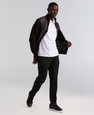 Men's Quilted Front Zip Sweater