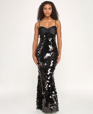 SENI & CADE - Women's Twist Front Bandeau Slim Long Dress