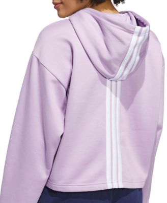 Women's Fleece 3-Stripes Loose-Fit Hoodie