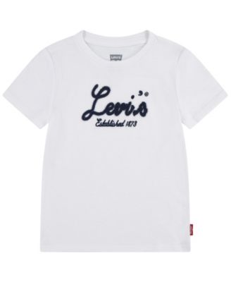 Levi's - Girls Toddler 2T-4T Short-Sleeve Script Logo Detail T-Shirt