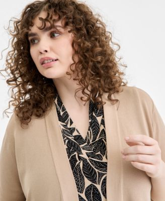 Plus Size Malibu Open-Front Cardigan