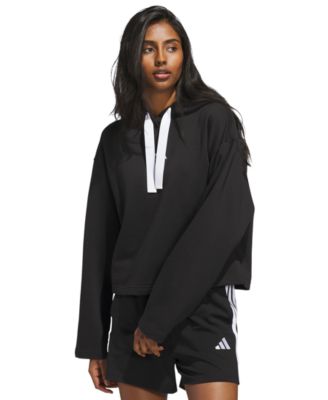 Women's Fleece 3-Stripes Loose-Fit Hoodie