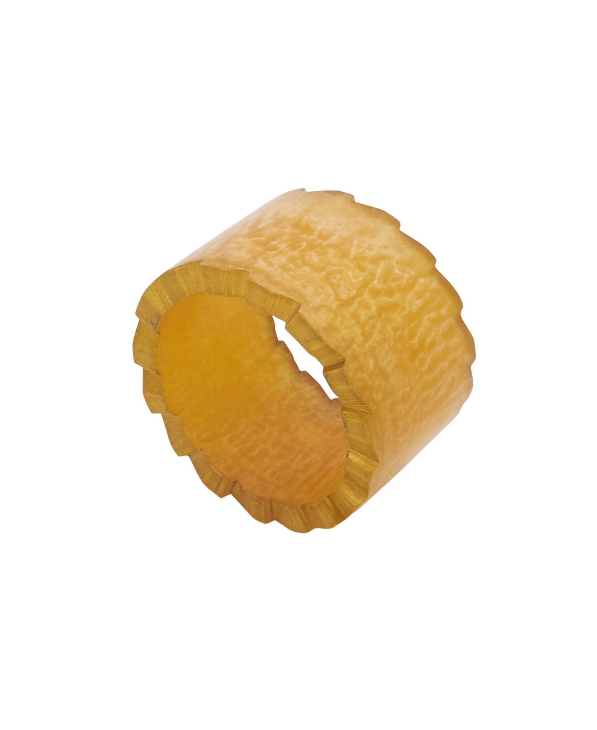 Saro Lifestyle Resin Artistry Napkin Ring, Set Of 4 In Gold