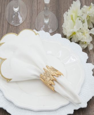Jagged Edge Napkin Ring, Set of 4