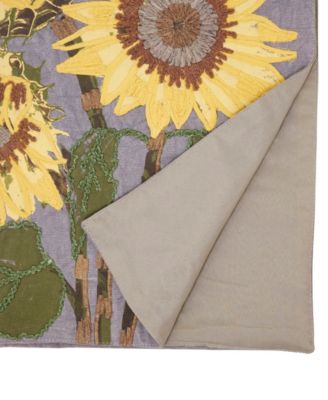 Embroidered Sunflower Table Runner, 16" x 72"