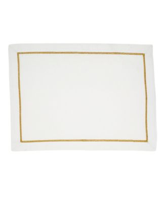 Embroidered Line Design Placemat, Set of 4