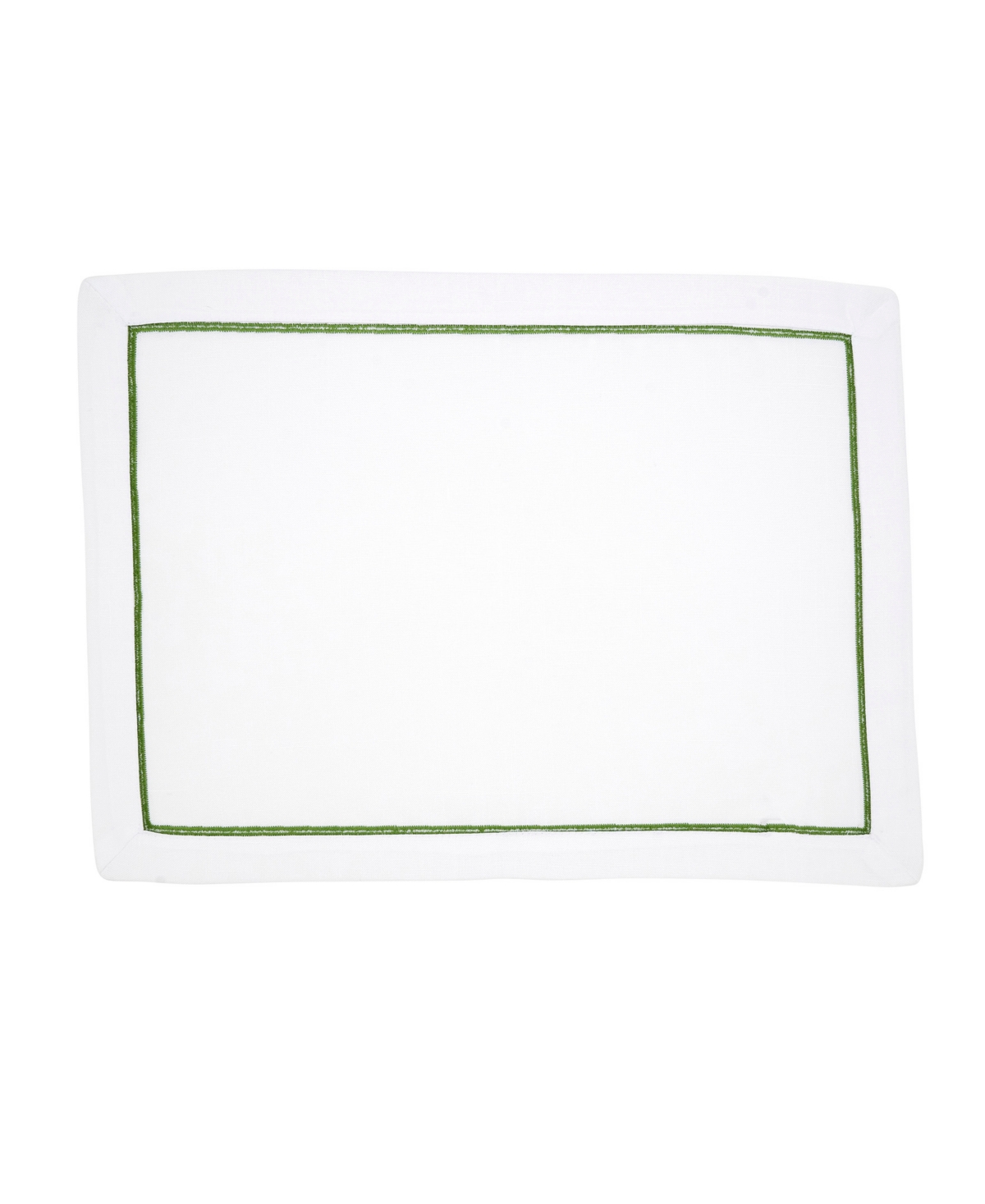 Saro Lifestyle Embroidered Line Design Placemat, Set Of 4 In Green